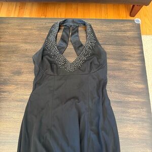 Dave & Johnny by Laura Ryner Black Sequin Halter Gown Size 5/6